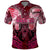 Breast Cancer Warrior Polo Shirt Angel Wings Polynesian Pattern