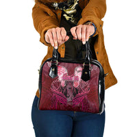Breast Cancer Warrior Shoulder Handbag Angel Wings Polynesian Pattern DT02 One Size Pink - Polynesian Pride