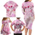 Breast Cancer Polynesian Family Matching Long Sleeve Bodycon Dress and Hawaiian Shirt I Can Do All Things Through Christ