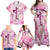 Breast Cancer Polynesian Family Matching Off Shoulder Maxi Dress and Hawaiian Shirt I Can Do All Things Through Christ