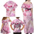 Breast Cancer Polynesian Family Matching Off Shoulder Maxi Dress and Hawaiian Shirt I Can Do All Things Through Christ