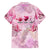 Breast Cancer Polynesian Family Matching Off Shoulder Maxi Dress and Hawaiian Shirt I Can Do All Things Through Christ