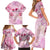 Breast Cancer Polynesian Family Matching Short Sleeve Bodycon Dress and Hawaiian Shirt I Can Do All Things Through Christ