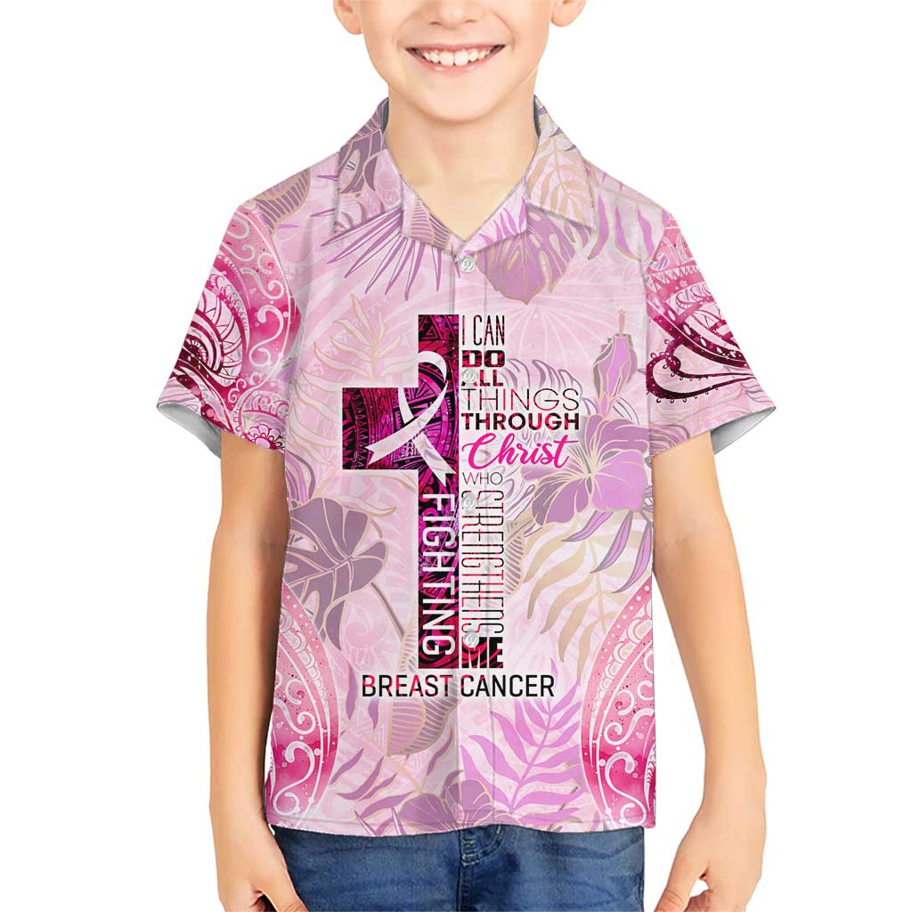 Breast Cancer Polynesian Hawaiian Shirt I Can Do All Things Through Christ DT02 - Polynesian Pride