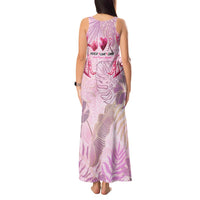 Breast Cancer Polynesian Tank Maxi Dress I Can Do All Things Through Christ DT02 - Polynesian Pride