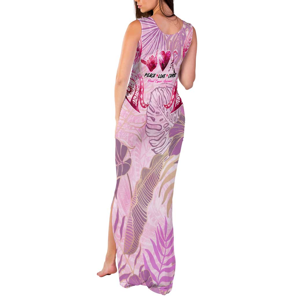 Breast Cancer Polynesian Tank Maxi Dress I Can Do All Things Through Christ DT02 - Polynesian Pride