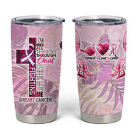 Breast Cancer Polynesian Tumbler Cup I Can Do All Things Through Christ DT02 Pink - Polynesian Pride