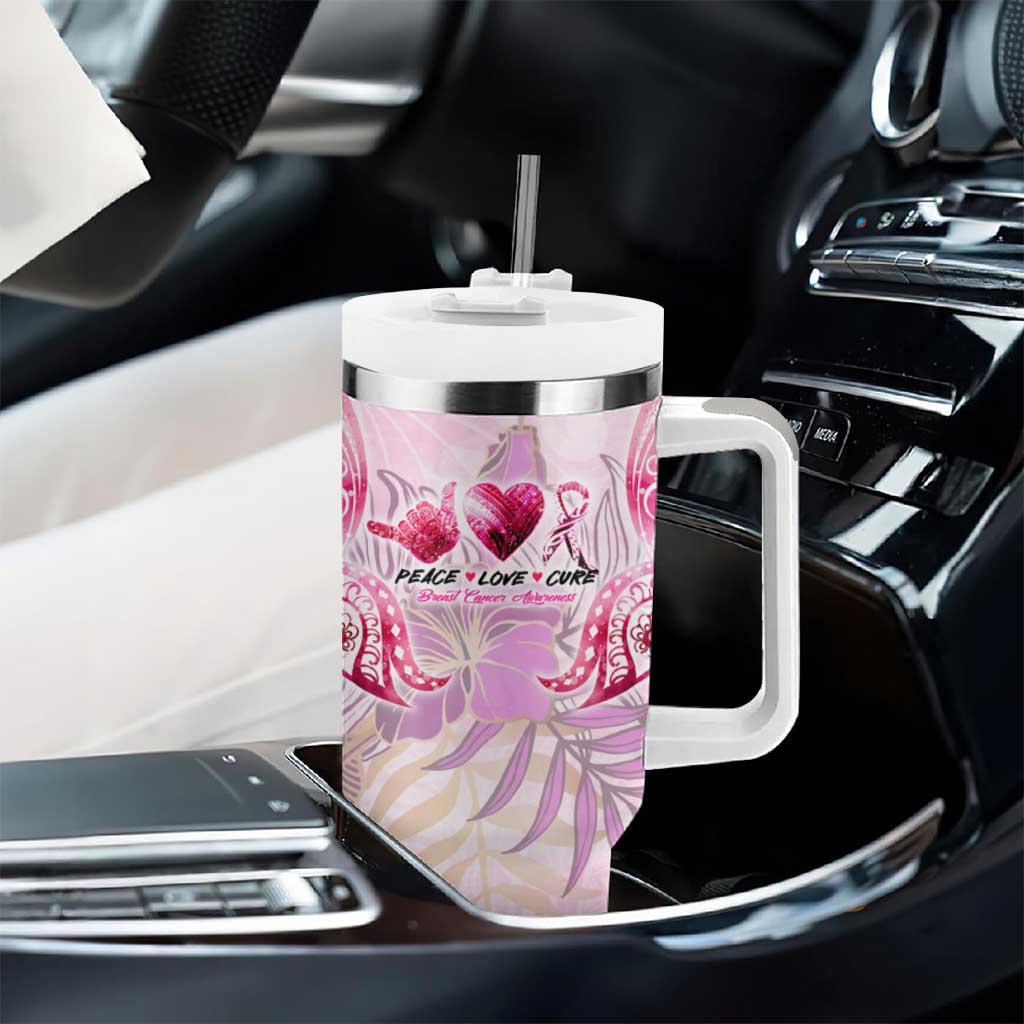 Breast Cancer Polynesian Tumbler With Handle I Can Do All Things Through Christ DT02 - Polynesian Pride