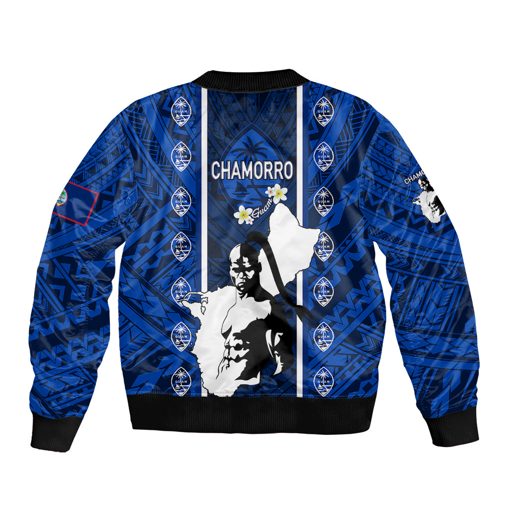 Guam Chamorro Warrior Sleeve Zip Bomber Jacket Traditional Tribal Patterns DT02 - Polynesian Pride