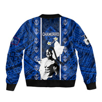 Guam Chamorro Warrior Sleeve Zip Bomber Jacket Traditional Tribal Patterns DT02 - Polynesian Pride