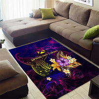 Wallis and Futuna Area Rug Whale Hibiscus Polynesian DT02 - Polynesian Pride