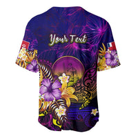 Wallis and Futuna Baseball Jersey Whale Hibiscus Polynesian DT02 - Polynesian Pride