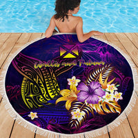 Wallis and Futuna Beach Blanket Whale Hibiscus Polynesian DT02 - Polynesian Pride