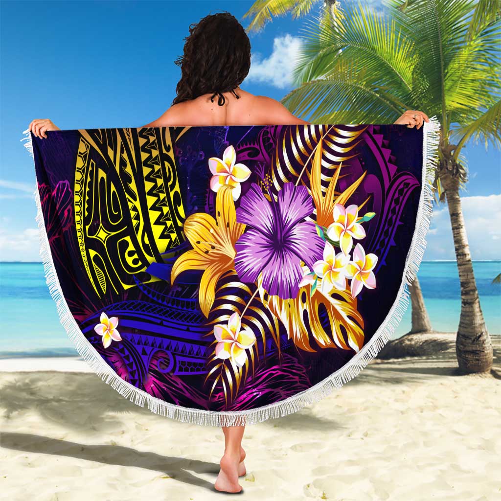 Wallis and Futuna Beach Blanket Whale Hibiscus Polynesian DT02 - Polynesian Pride