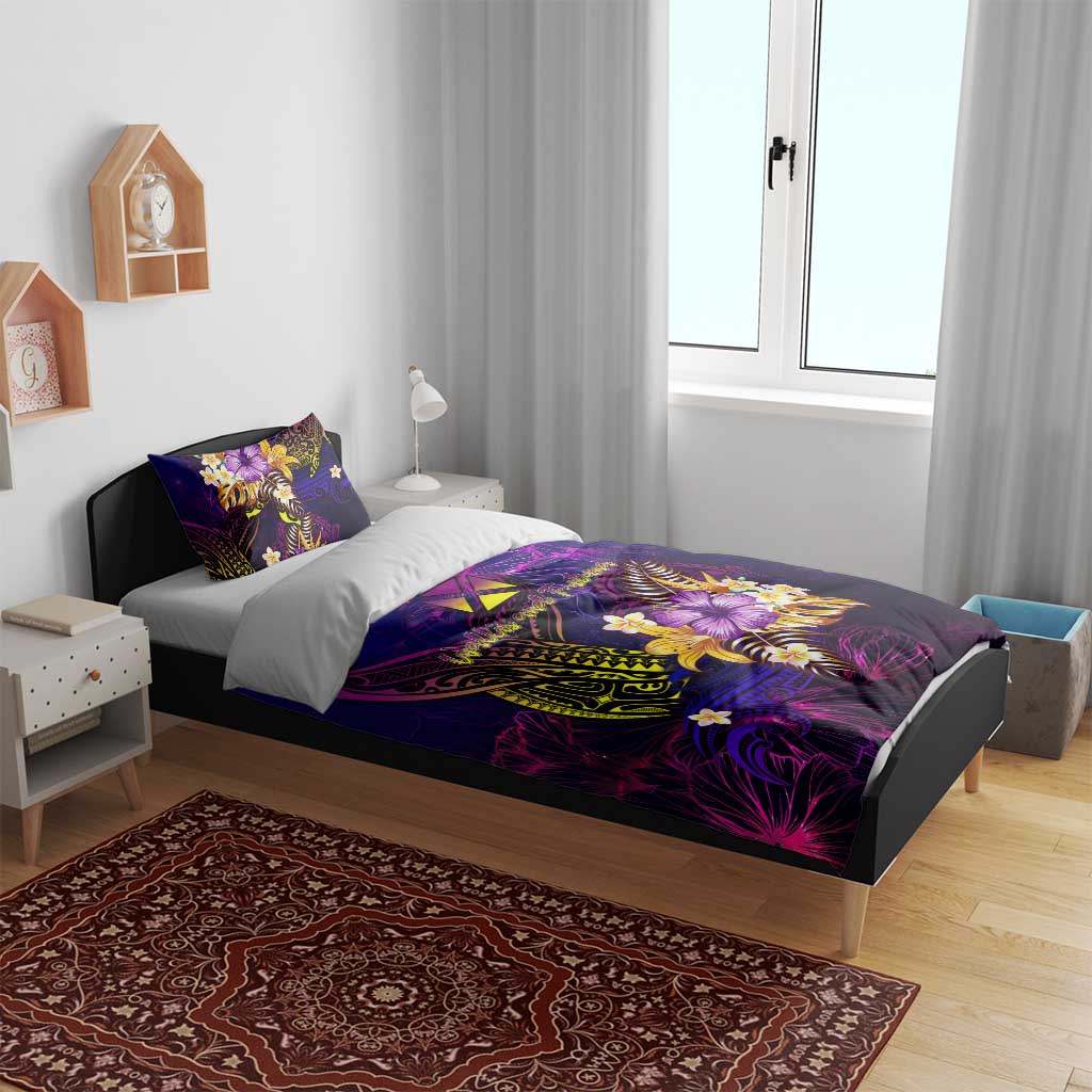 Wallis and Futuna Bedding Set Whale Hibiscus Polynesian DT02 - Polynesian Pride