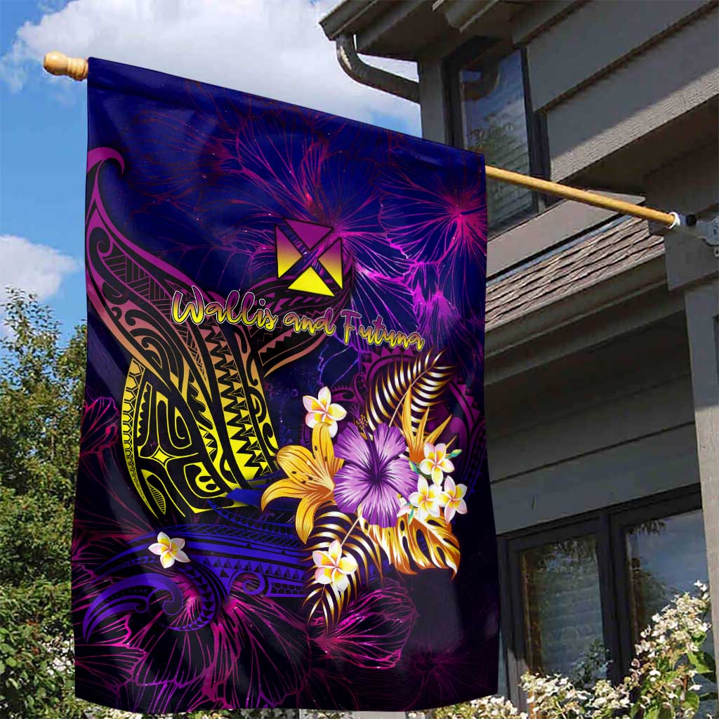 Wallis and Futuna Garden Flag Whale Hibiscus Polynesian DT02 - Polynesian Pride