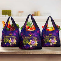 Wallis and Futuna Grocery Bag Whale Hibiscus Polynesian DT02 3-pack One Size Purple - Polynesian Pride
