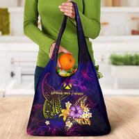 Wallis and Futuna Grocery Bag Whale Hibiscus Polynesian DT02 - Polynesian Pride