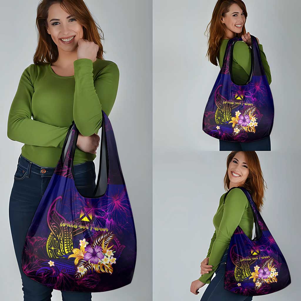 Wallis and Futuna Grocery Bag Whale Hibiscus Polynesian DT02 - Polynesian Pride