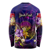 Wallis and Futuna Long Sleeve Shirt Whale Hibiscus Polynesian DT02 - Polynesian Pride