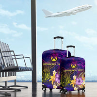 Wallis and Futuna Luggage Cover Whale Hibiscus Polynesian DT02 - Polynesian Pride