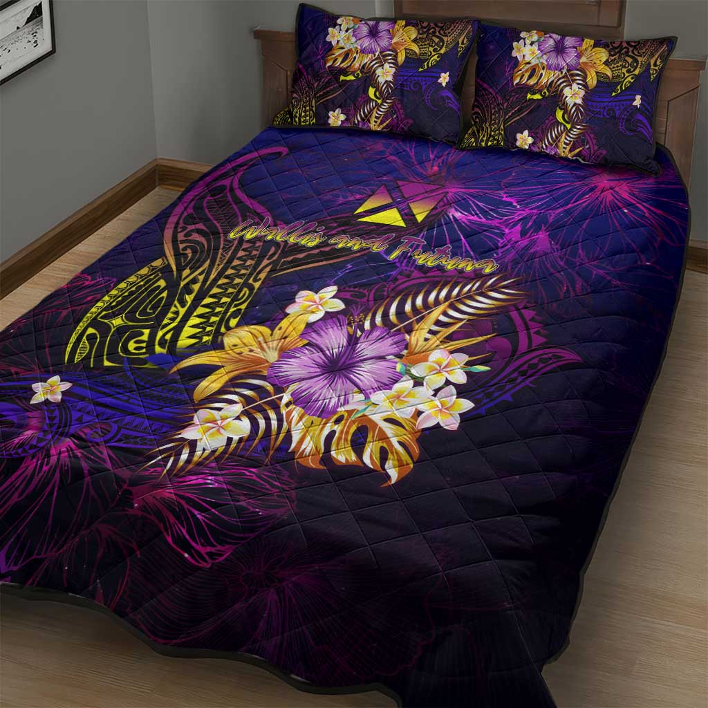 Wallis and Futuna Quilt Bed Set Whale Hibiscus Polynesian DT02 - Polynesian Pride