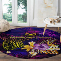 Wallis and Futuna Round Carpet Whale Hibiscus Polynesian DT02 - Polynesian Pride
