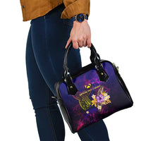 Wallis and Futuna Shoulder Handbag Whale Hibiscus Polynesian DT02 - Polynesian Pride