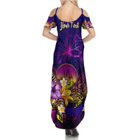 Wallis and Futuna Summer Maxi Dress Whale Hibiscus Polynesian DT02 - Polynesian Pride