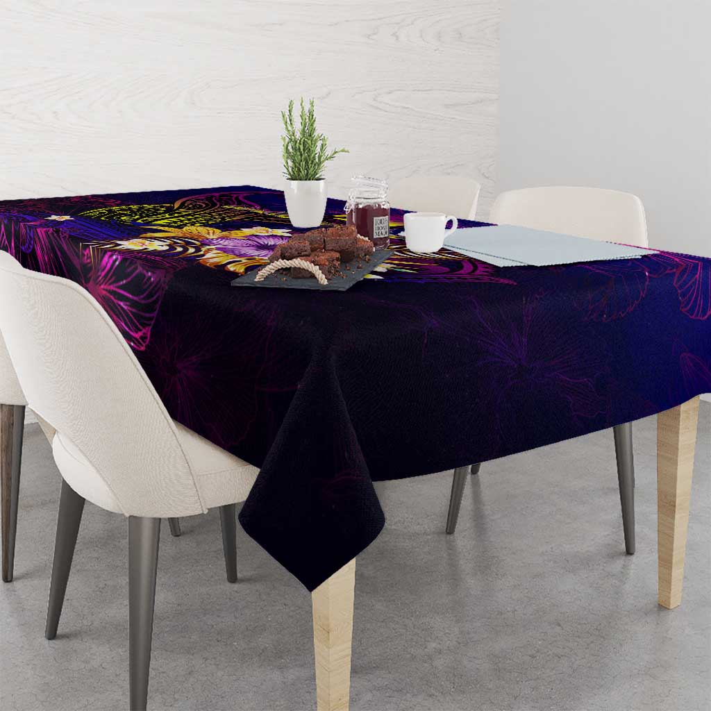 Wallis and Futuna Tablecloth Whale Hibiscus Polynesian DT02 - Polynesian Pride