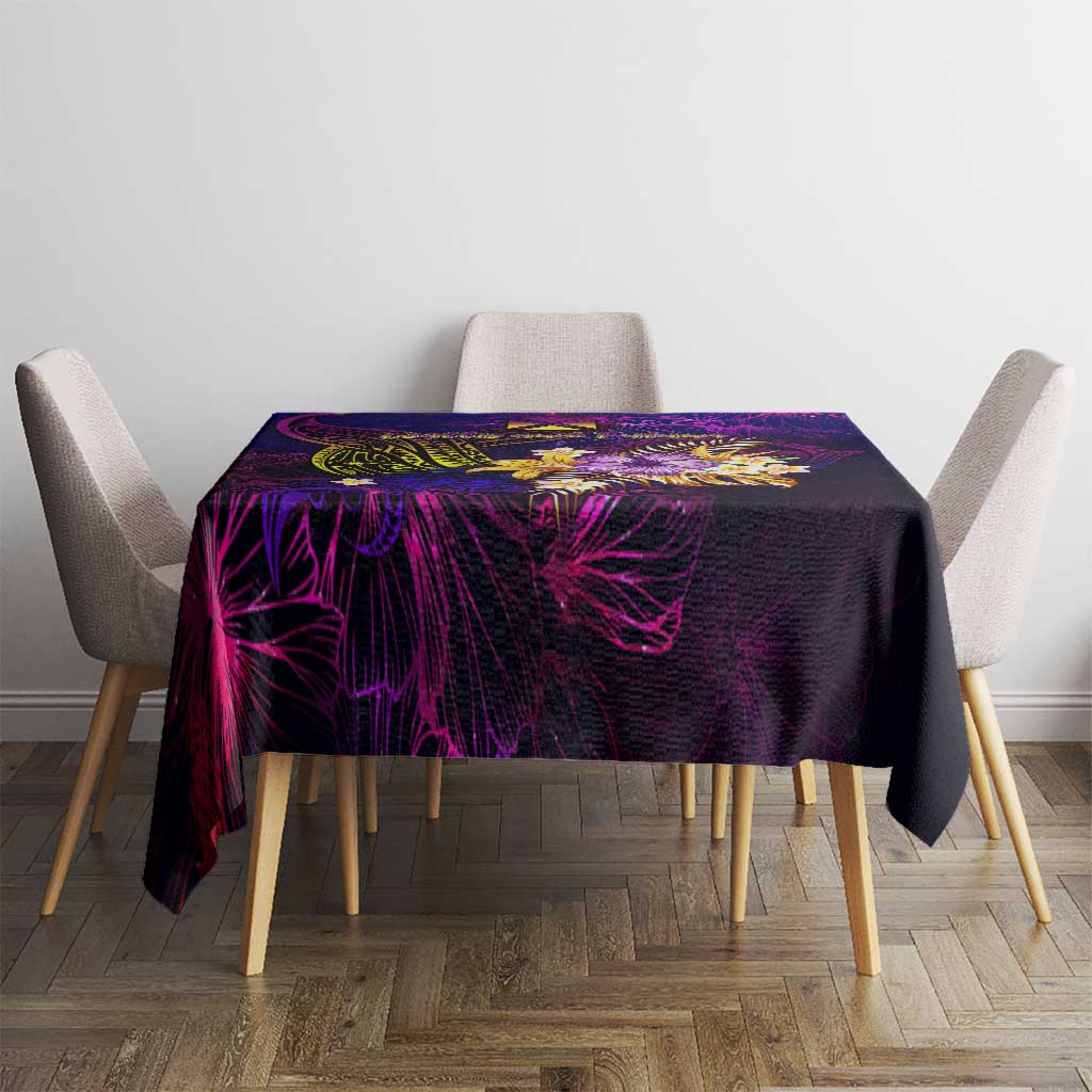 Wallis and Futuna Tablecloth Whale Hibiscus Polynesian DT02 - Polynesian Pride