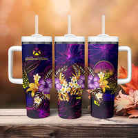 Wallis and Futuna Tumbler With Handle Whale Hibiscus Polynesian DT02 - Polynesian Pride