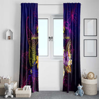 Wallis and Futuna Window Curtain Whale Hibiscus Polynesian DT02 - Polynesian Pride