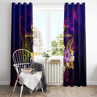 Wallis and Futuna Window Curtain Whale Hibiscus Polynesian DT02 - Polynesian Pride