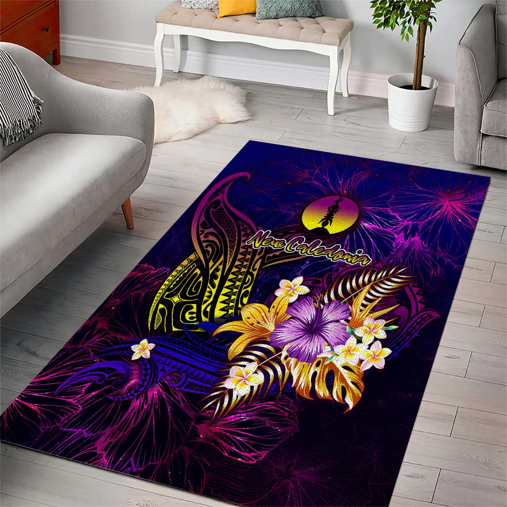 New Caledonia Area Rug Whale Hibiscus Polynesian DT02 - Polynesian Pride