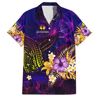 New Caledonia Hawaiian Shirt Whale Hibiscus Polynesian DT02 Purple - Polynesian Pride