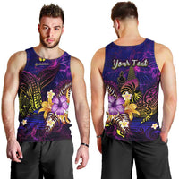 New Caledonia Men Tank Top Whale Hibiscus Polynesian DT02 - Polynesian Pride
