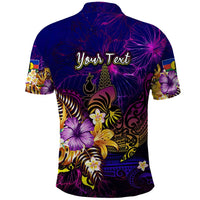 New Caledonia Polo Shirt Whale Hibiscus Polynesian DT02 - Polynesian Pride