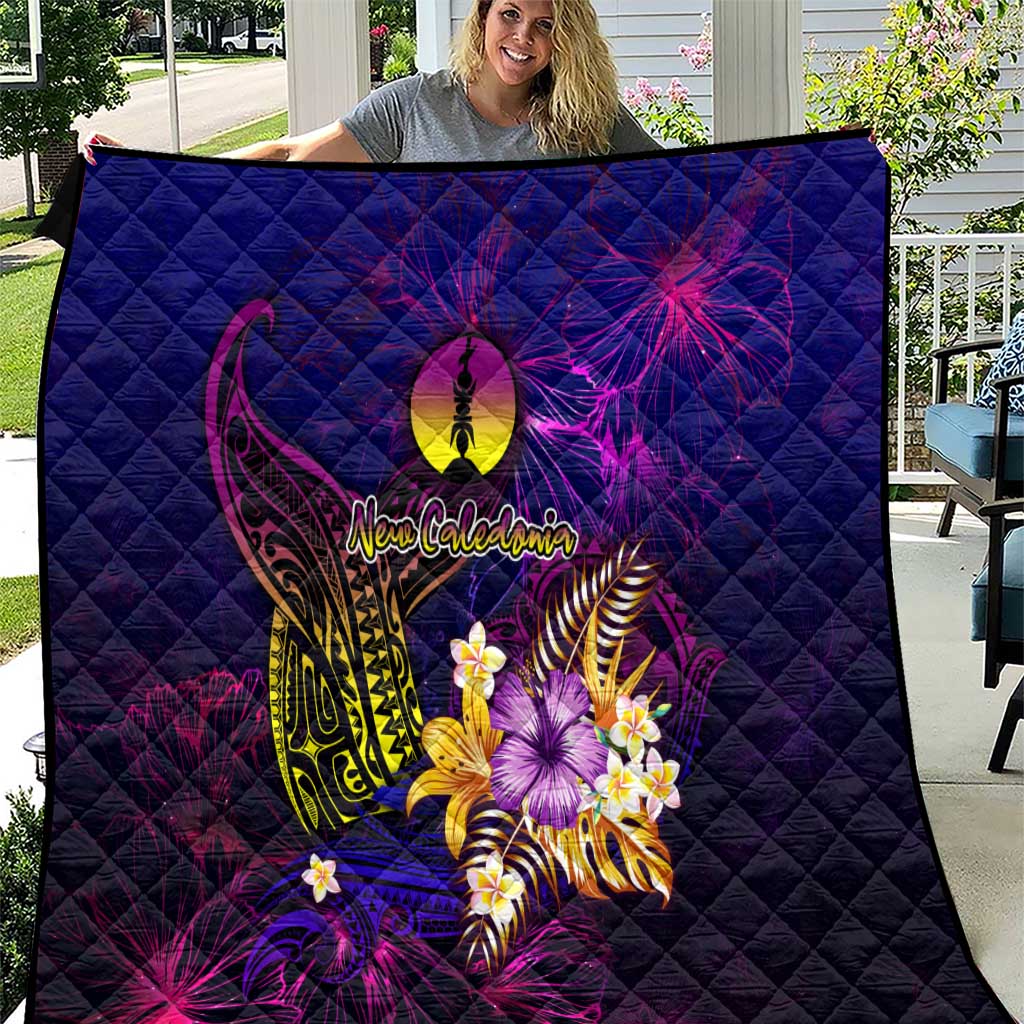 New Caledonia Quilt Whale Hibiscus Polynesian DT02 Purple - Polynesian Pride
