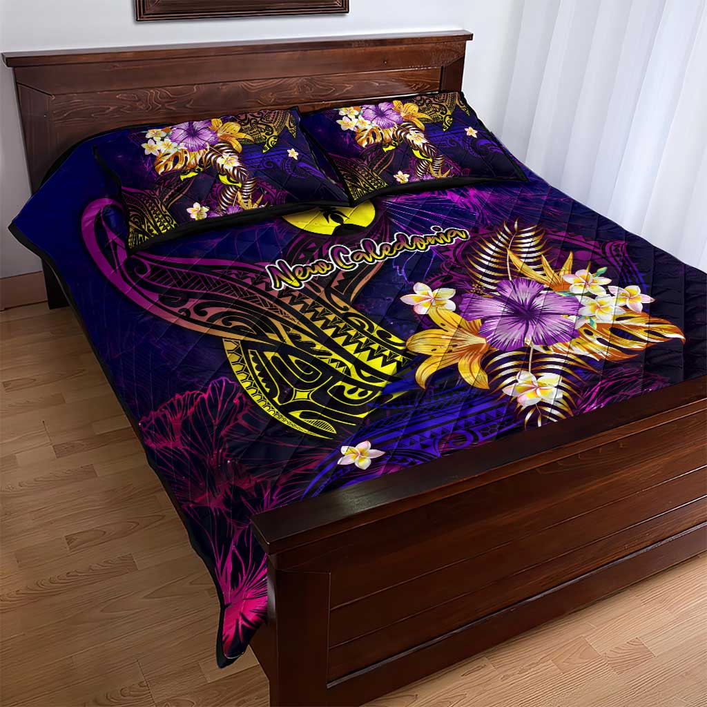 New Caledonia Quilt Bed Set Whale Hibiscus Polynesian DT02 - Polynesian Pride