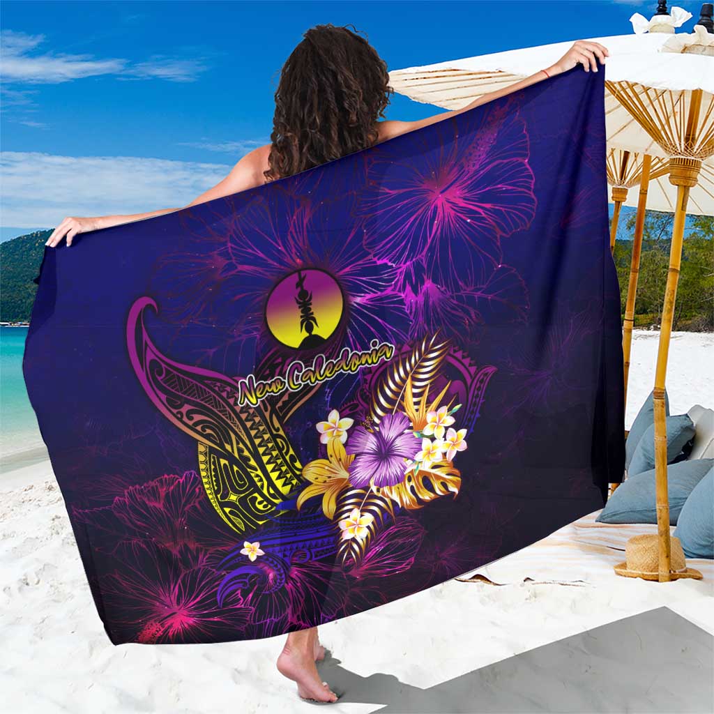 New Caledonia Sarong Whale Hibiscus Polynesian DT02 One Size 44 x 66 inches Purple - Polynesian Pride