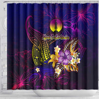 New Caledonia Shower Curtain Whale Hibiscus Polynesian DT02 - Polynesian Pride