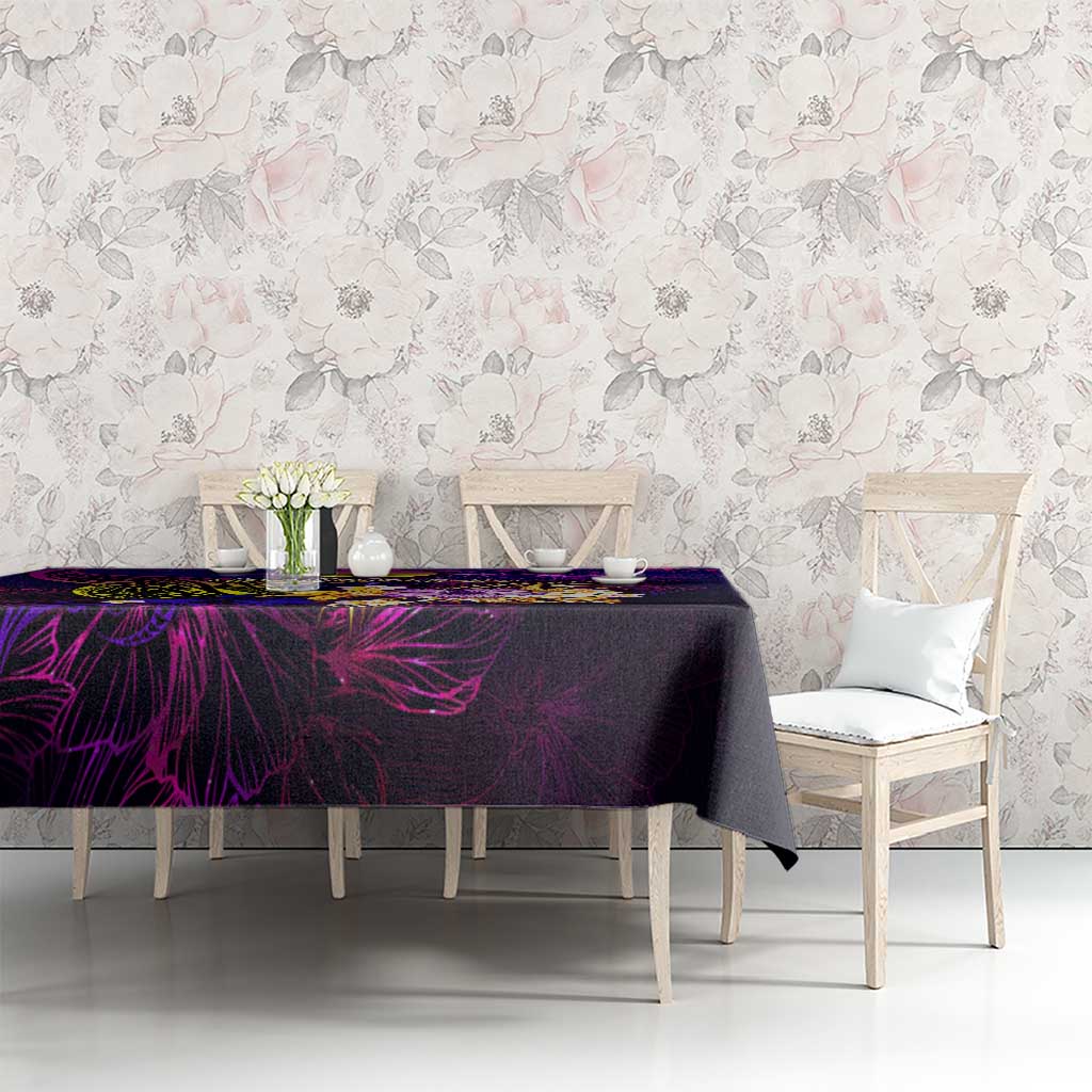 New Caledonia Tablecloth Whale Hibiscus Polynesian DT02 - Polynesian Pride