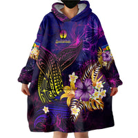 New Caledonia Wearable Blanket Hoodie Whale Hibiscus Polynesian DT02 - Polynesian Pride
