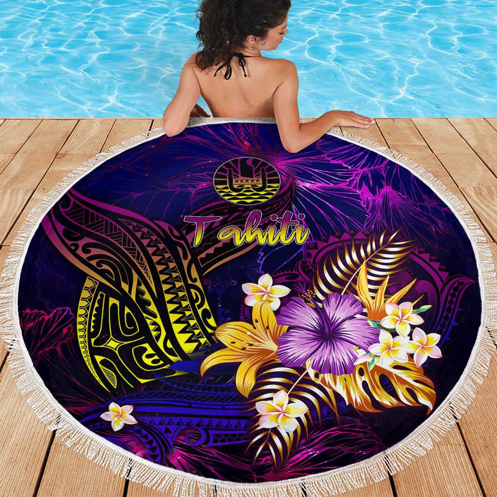 Tahiti French Polynesia Beach Blanket Whale Hibiscus Polynesian DT02 - Polynesian Pride