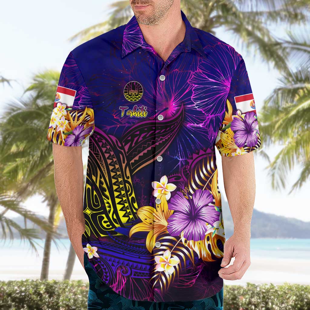 Tahiti French Polynesia Hawaiian Shirt Whale Hibiscus Polynesian DT02 - Polynesian Pride
