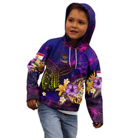 Tahiti French Polynesia Kid Hoodie Whale Hibiscus Polynesian DT02 - Polynesian Pride