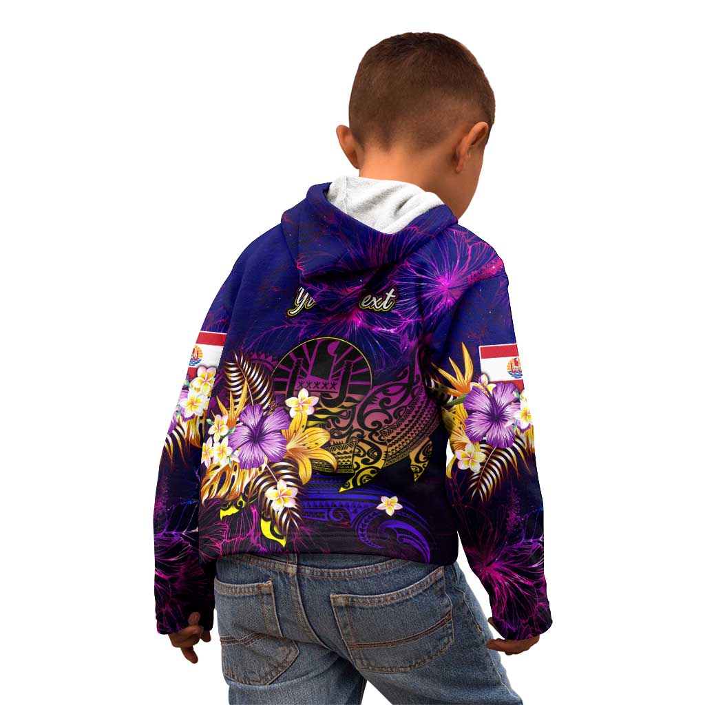 Tahiti French Polynesia Kid Hoodie Whale Hibiscus Polynesian DT02 - Polynesian Pride