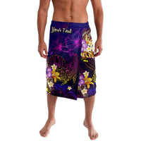Tahiti French Polynesia Lavalava Whale Hibiscus Polynesian DT02 Purple - Polynesian Pride