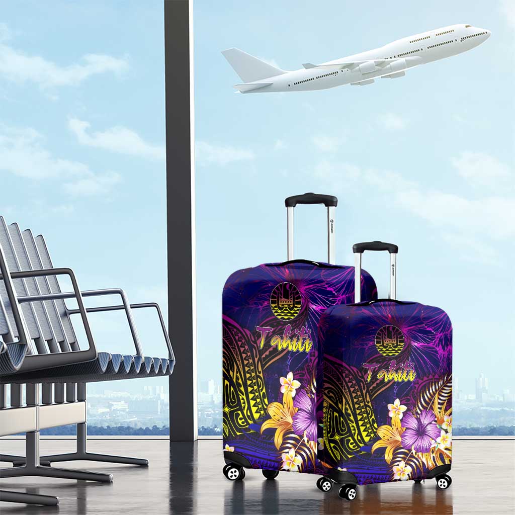 Tahiti French Polynesia Luggage Cover Whale Hibiscus Polynesian DT02 - Polynesian Pride